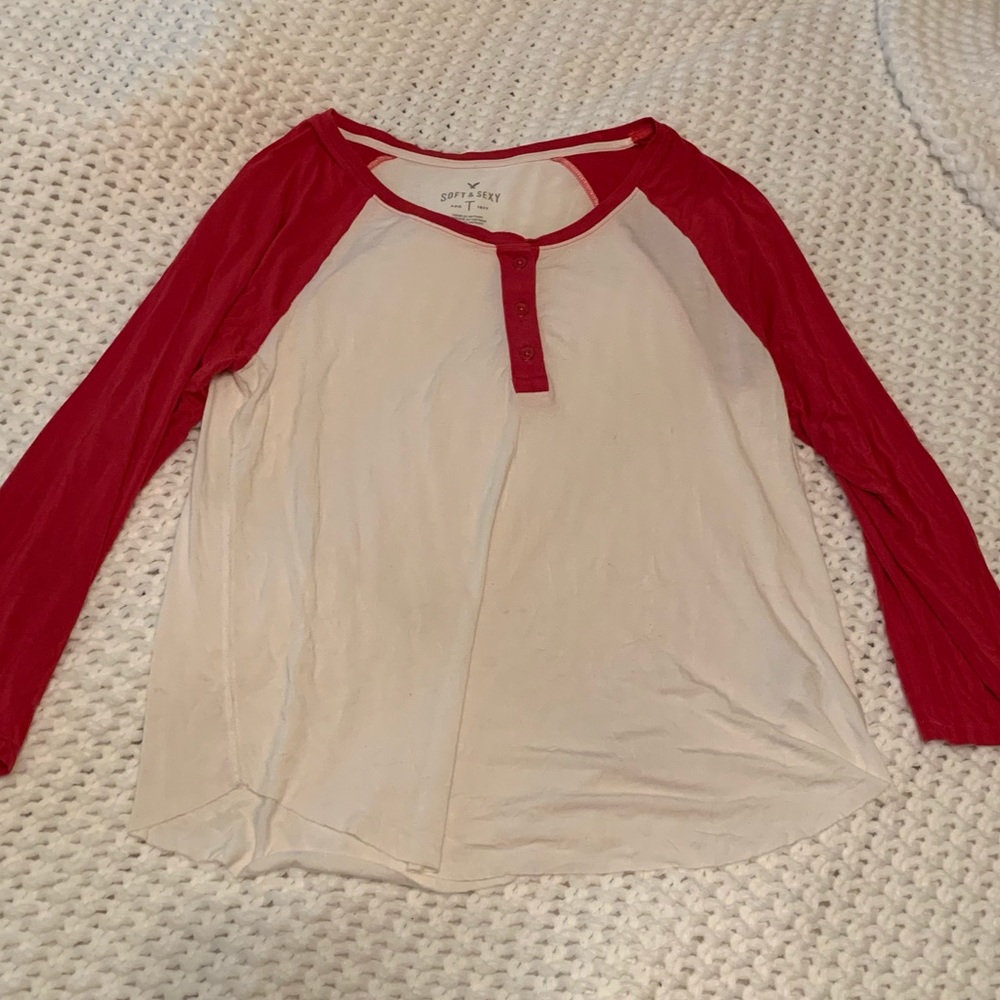 AE baseball cropped-sleeve tee